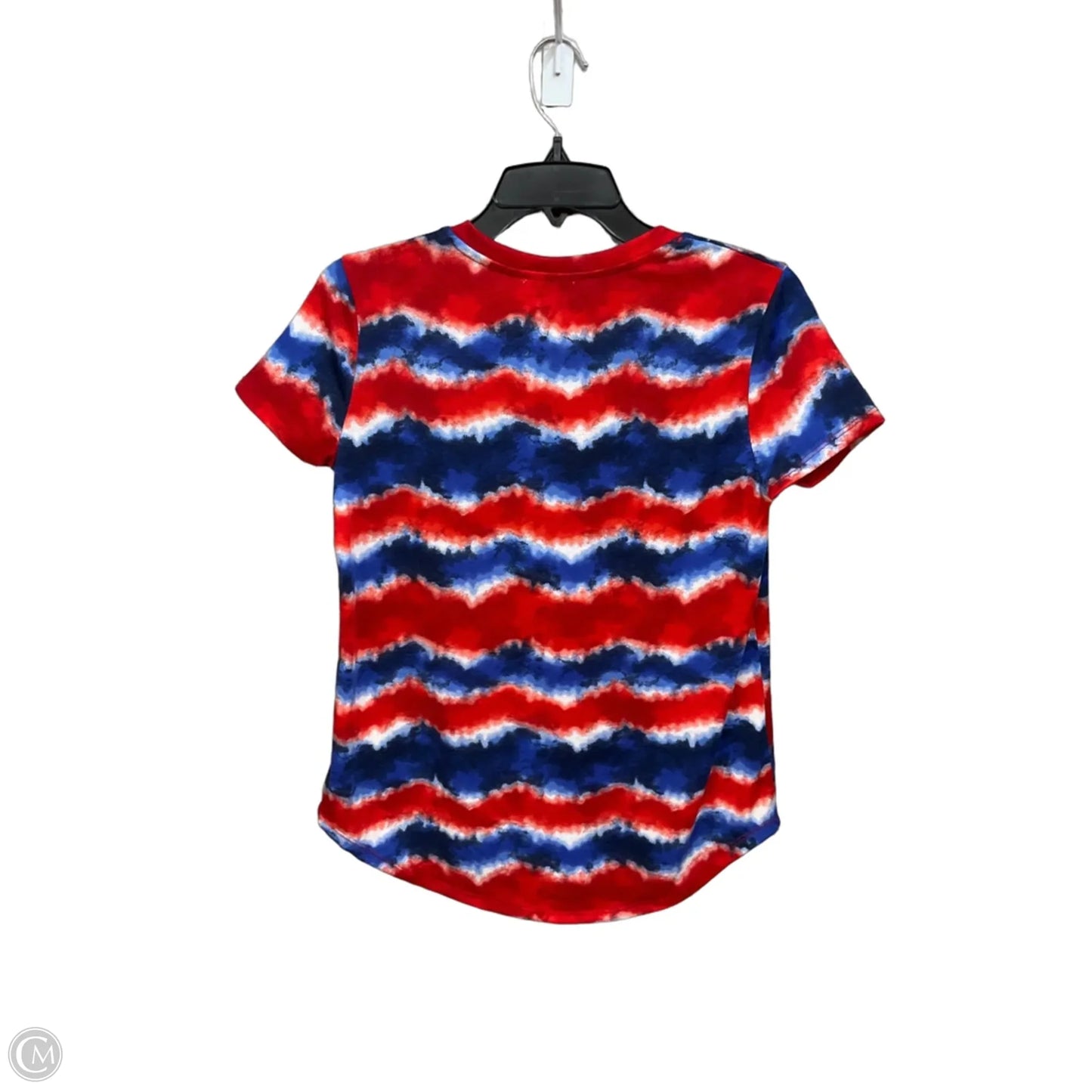 Top Short Sleeve By Freshman In Blue & Red & White, Size: S