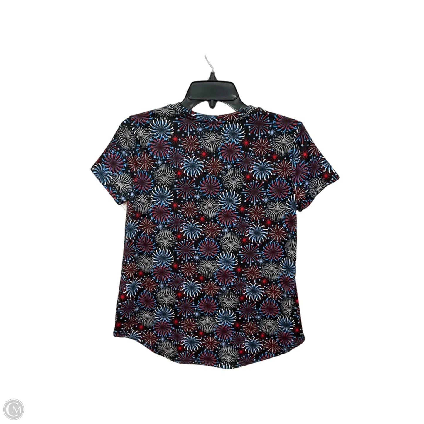 Top Short Sleeve By Freshman In Blue & Red & White, Size: S