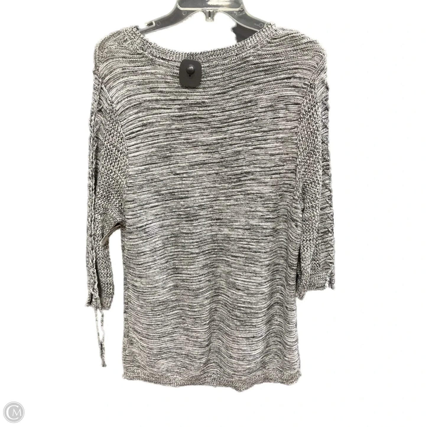 Sweater By Calvin Klein In Black & White, Size: L