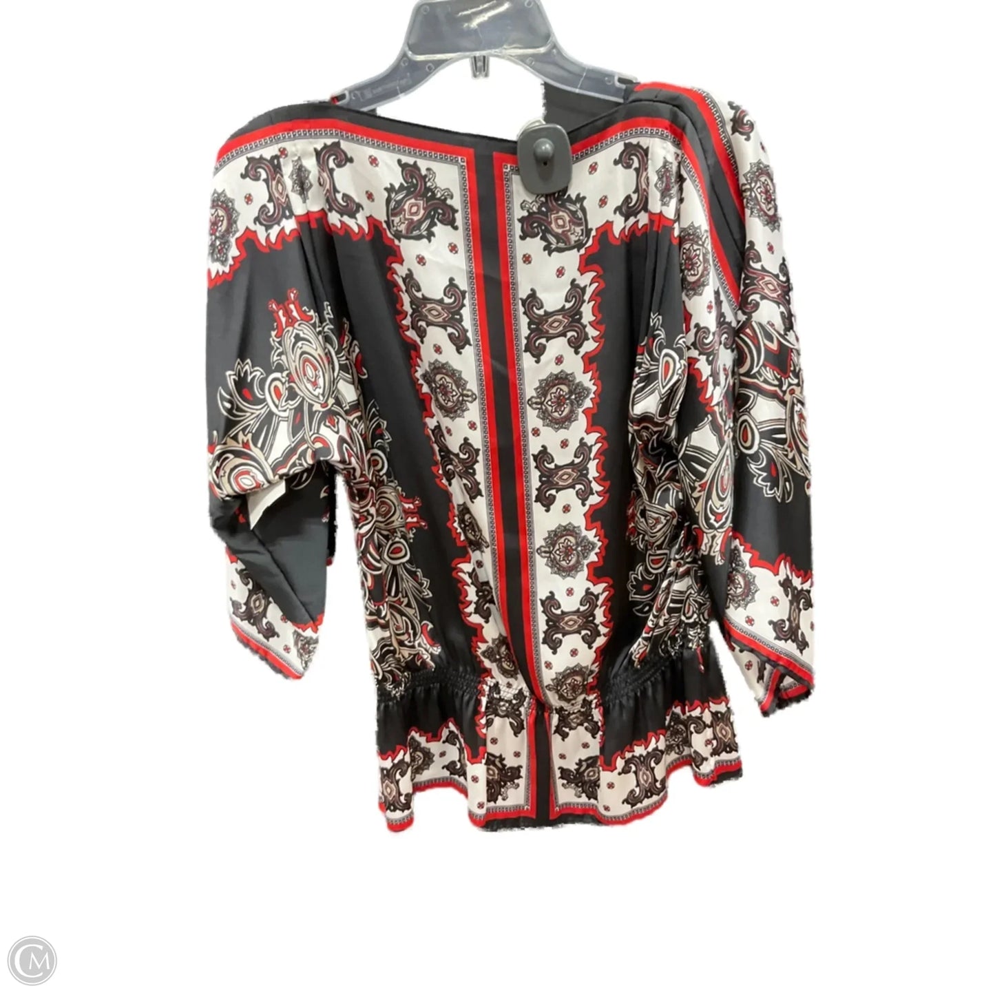 Top 3/4 Sleeve Basic By Chicos In Black & White, Size: S