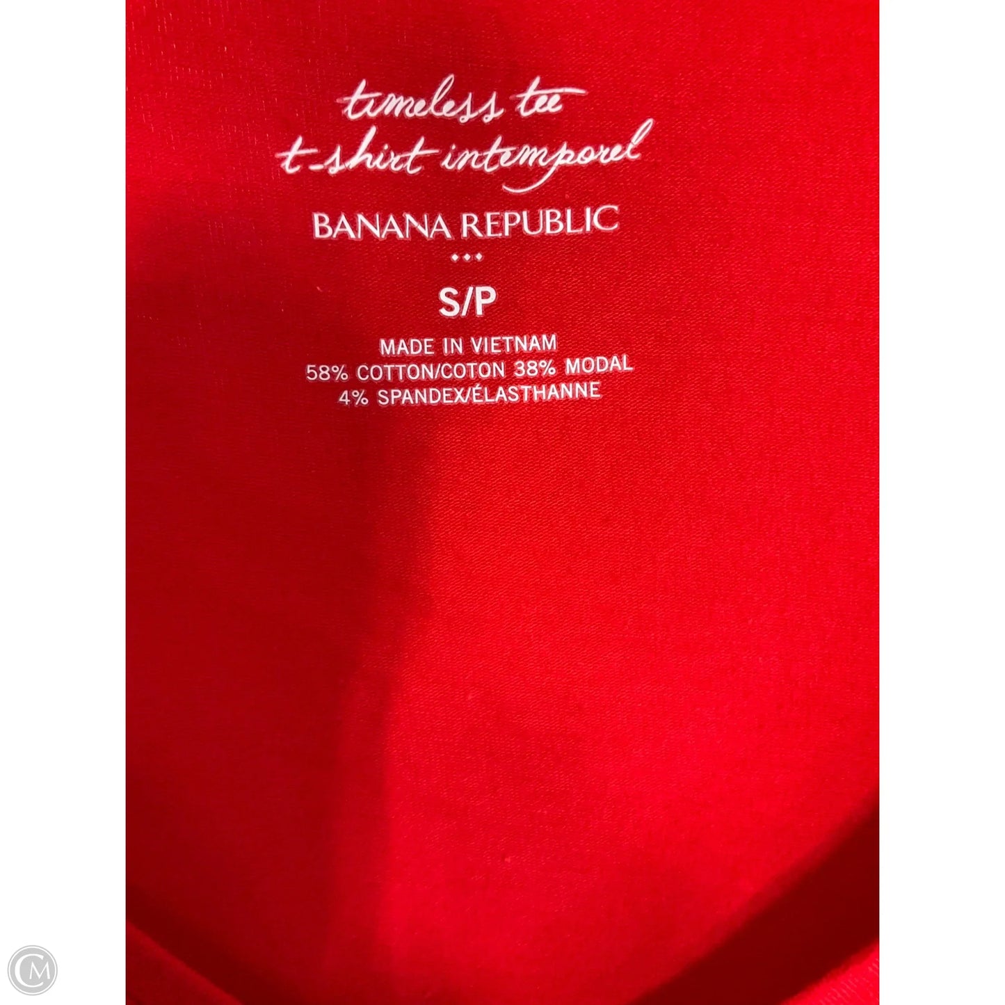 Top Short Sleeve Basic By Banana Republic In Red, Size: Sp