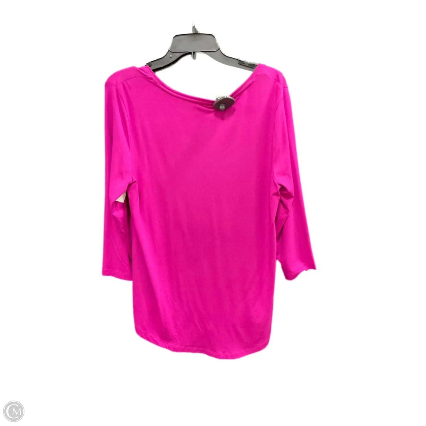 Top Long Sleeve By Jm Collections In Pink, Size: M