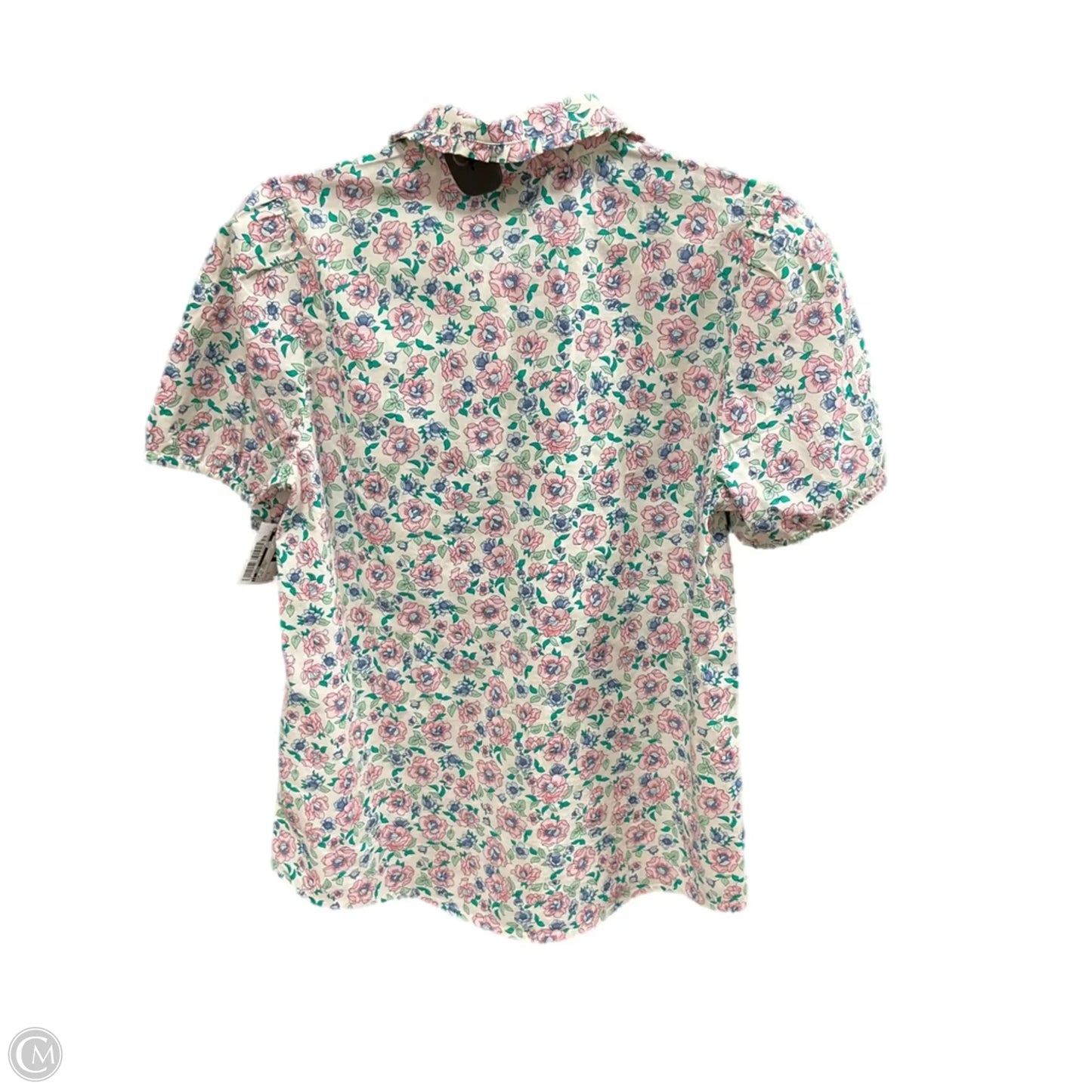 Top Short Sleeve Basic By J. Crew In Floral Print, Size: S