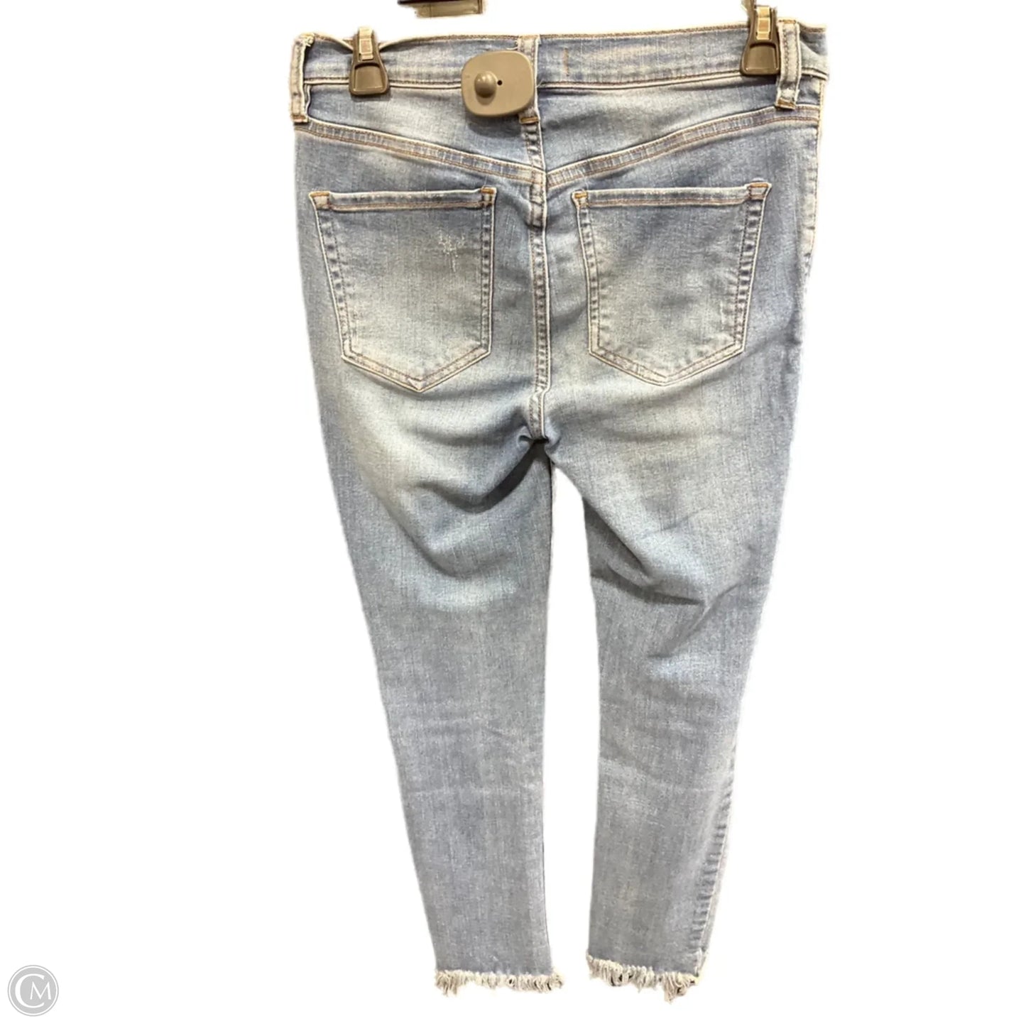 Jeans Skinny By Free People In Blue Denim, Size: 4