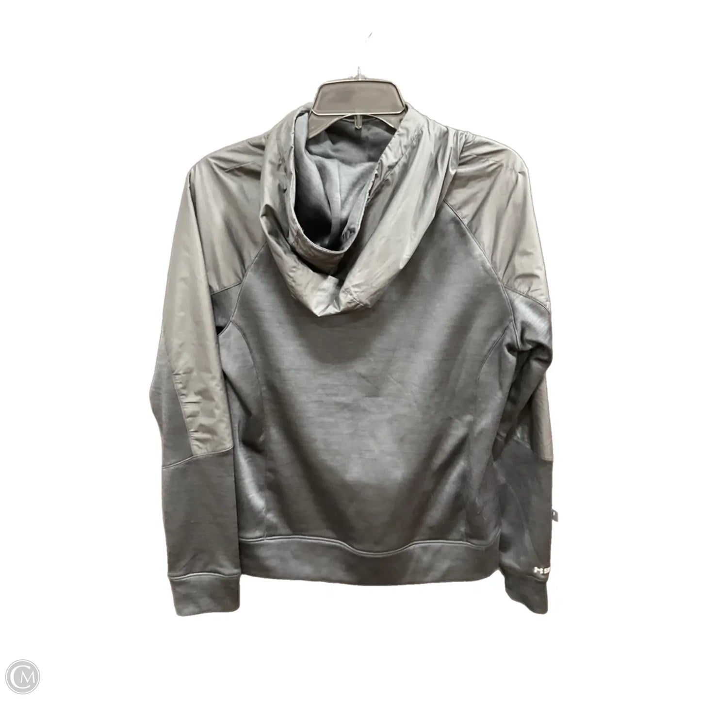 Athletic Top Long Sleeve Hoodie By Under Armour In Black, Size: M