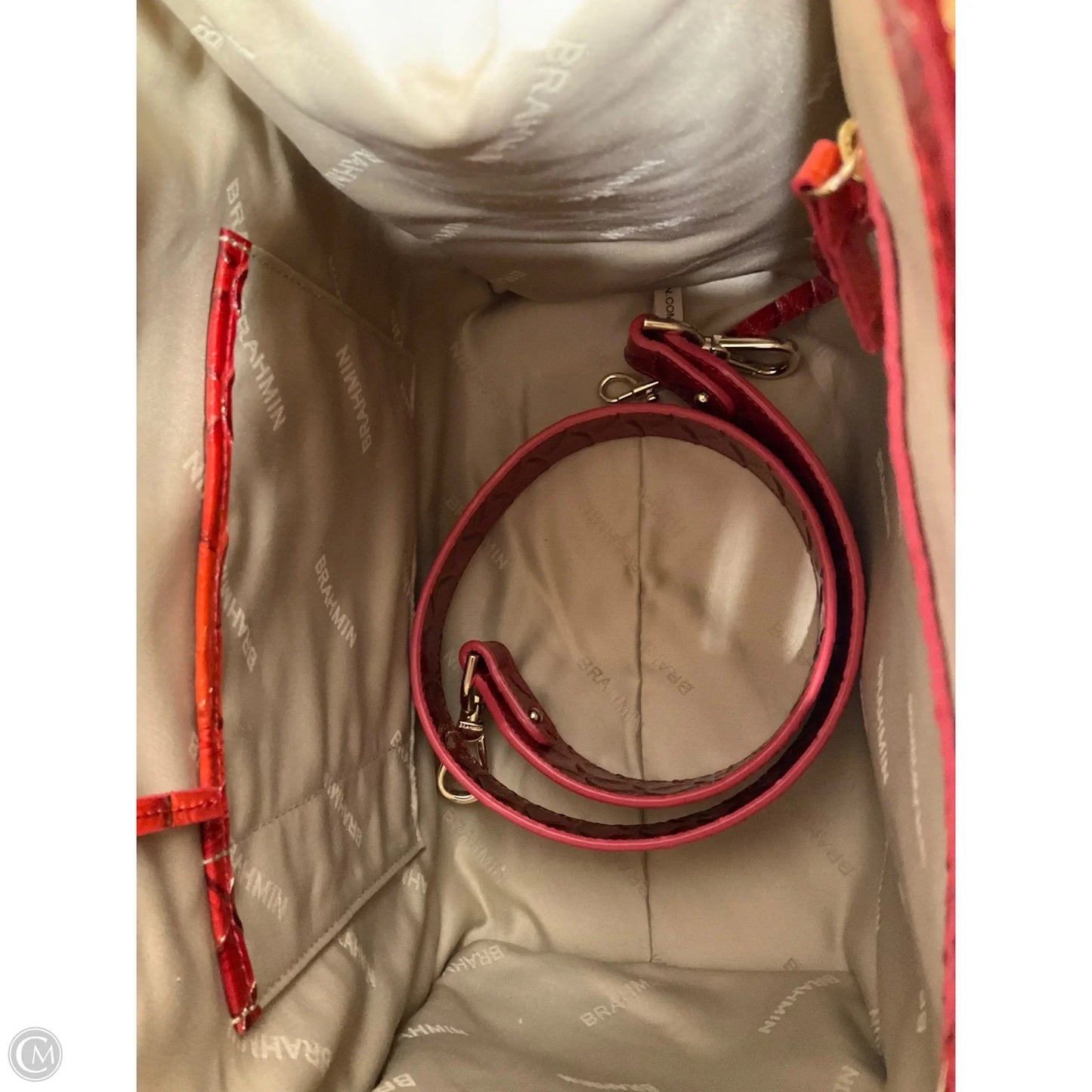 Handbag Designer By Brahmin, Size: Large