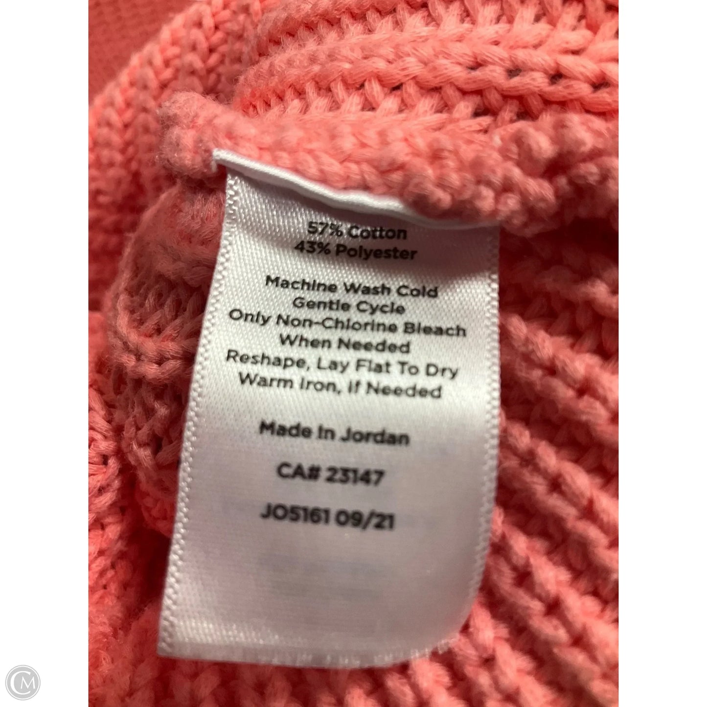 Sweater By Talbots In Orange, Size: 2x