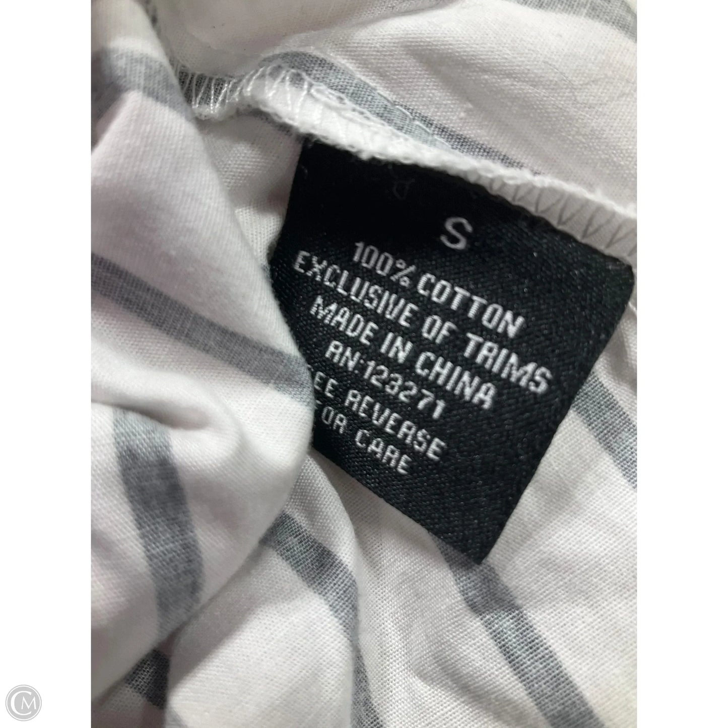 Tunic Long Sleeve By Cmf In Striped Pattern, Size: S