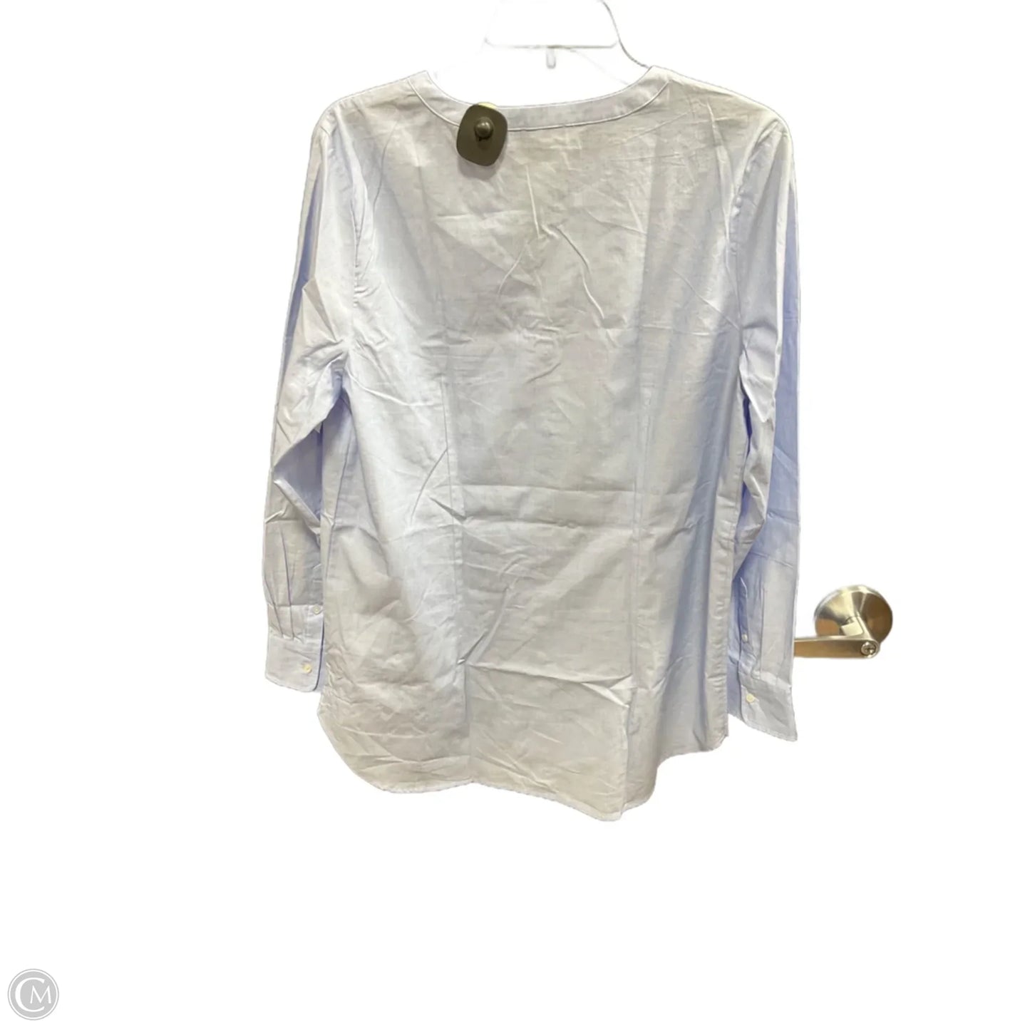 Top Long Sleeve Basic By Talbots In Blue, Size: L