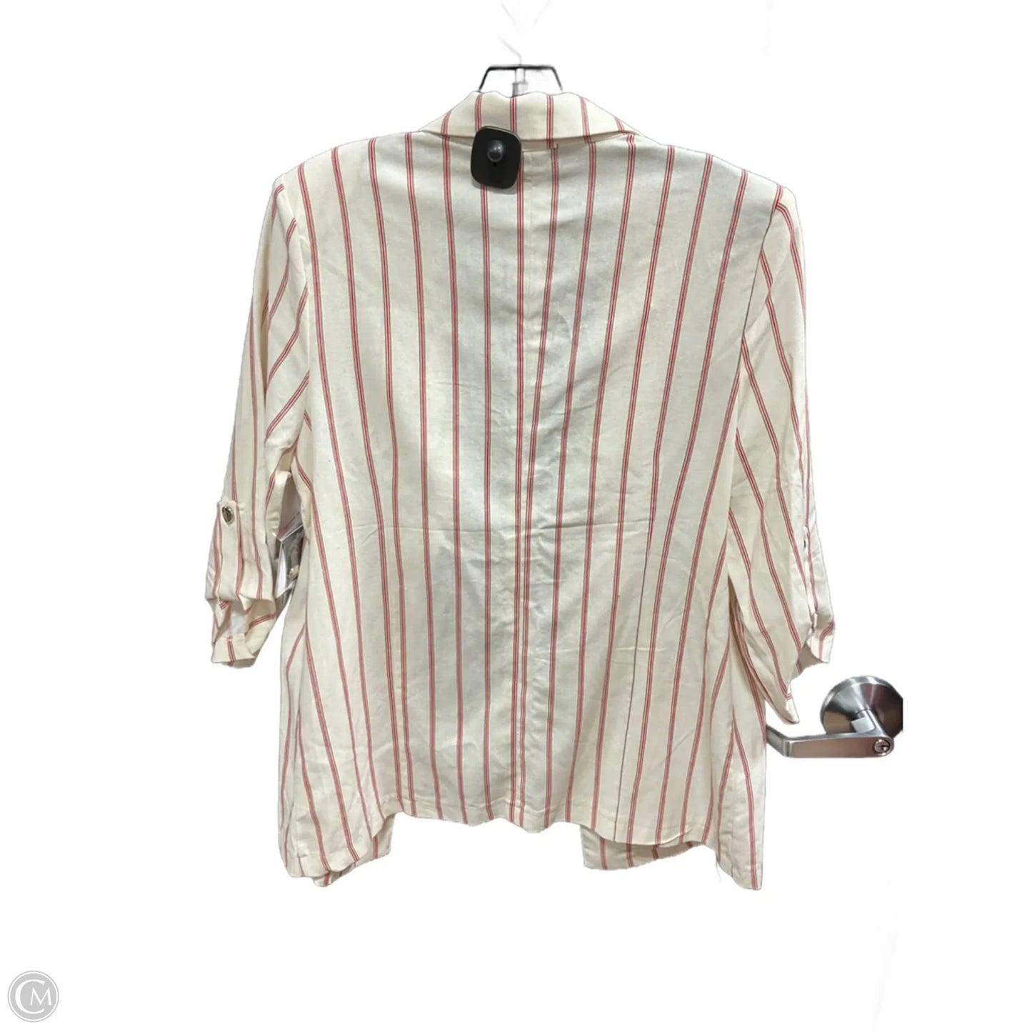 Blazer By Clothes Mentor In Striped Pattern, Size: L