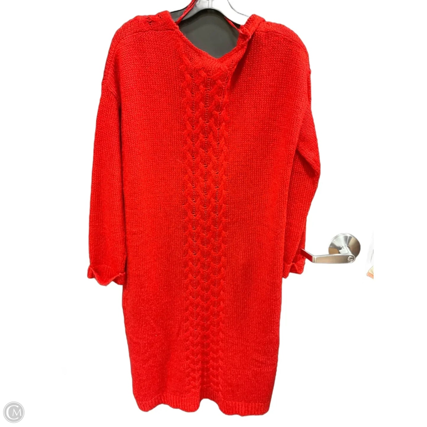 Sweater Cardigan By Clothes Mentor In Red, Size: M