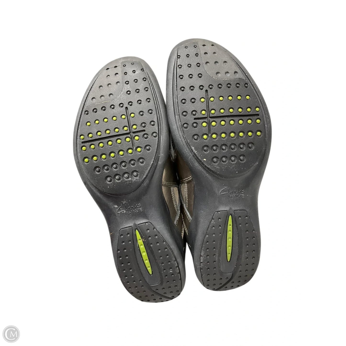 Shoes Heels Block By Clarks In Gold, Size: 10