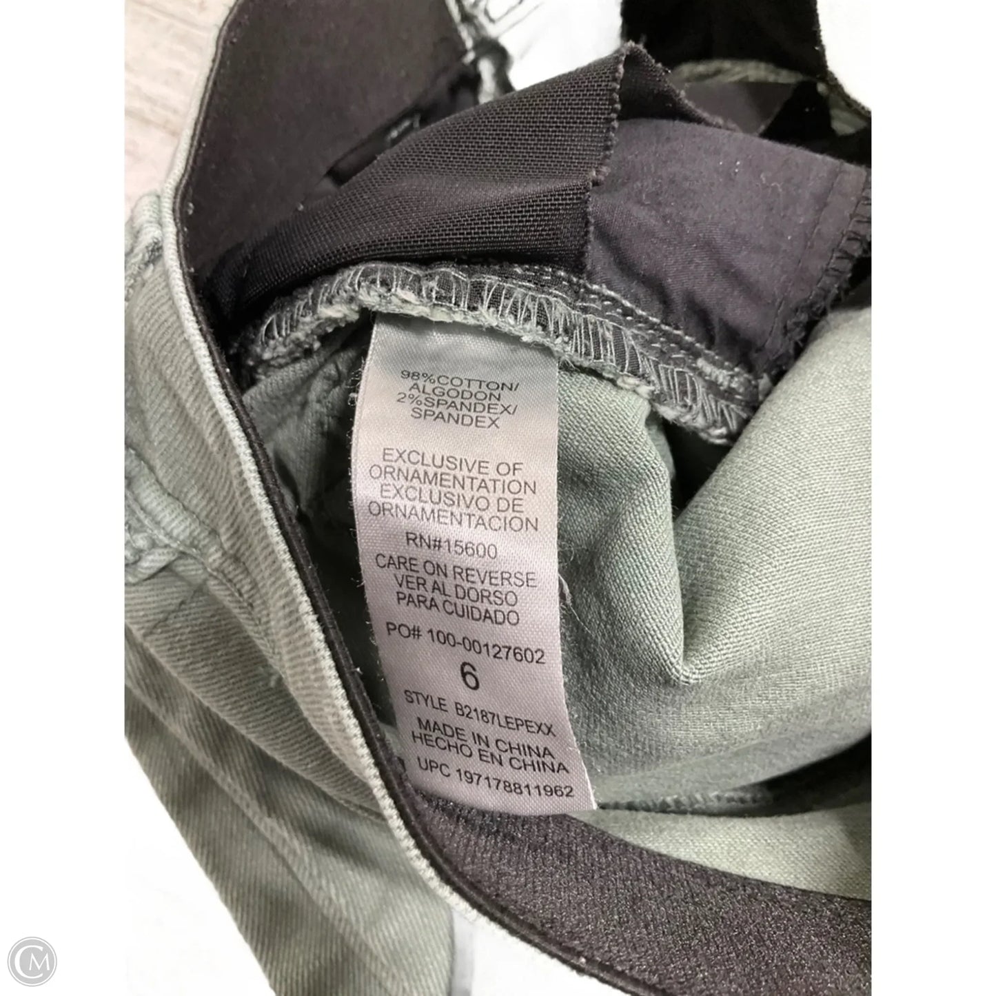 Jeans Straight By Democracy In Green, Size: 6