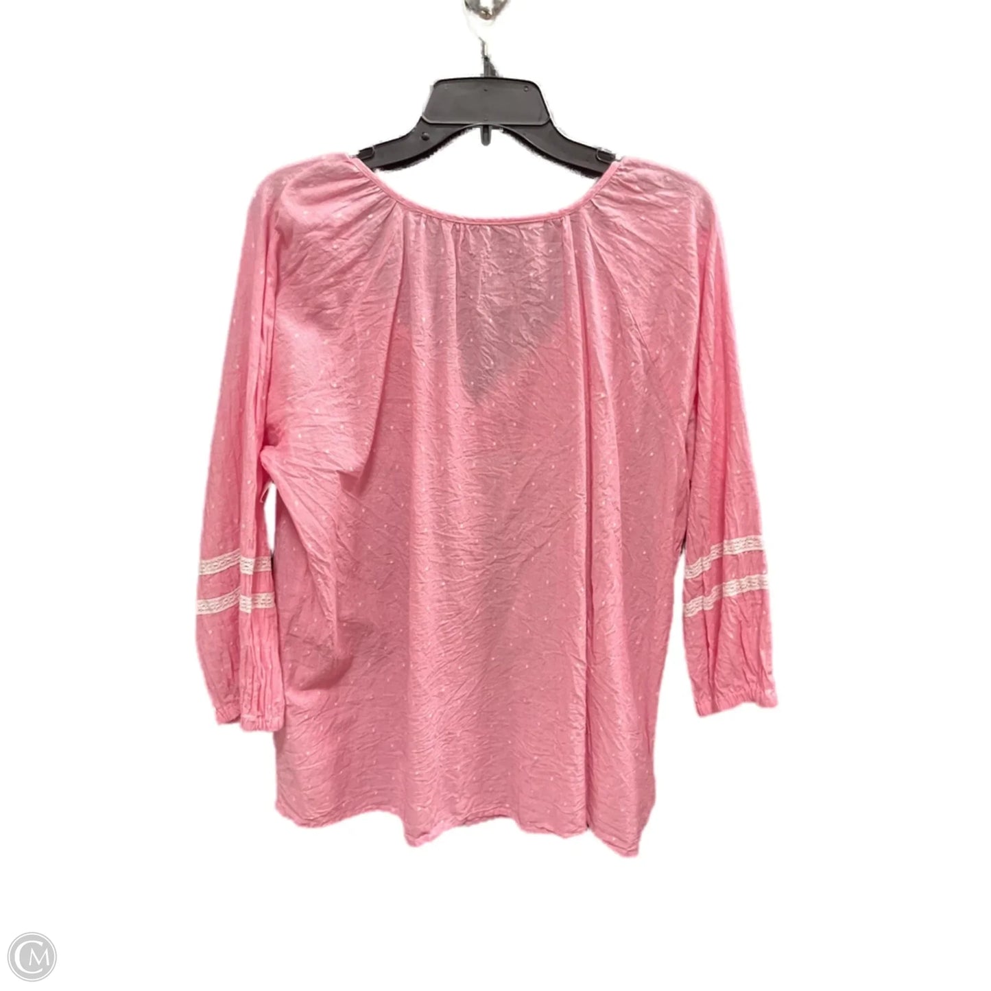 Top Long Sleeve By St Johns Bay In Pink, Size: Xl