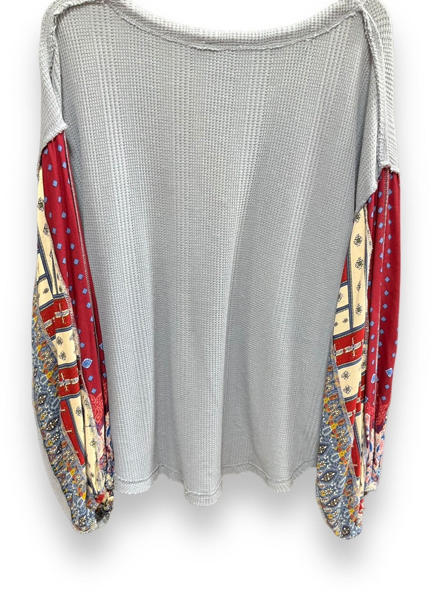 Blue & Red Top Long Sleeve Umgee, Size M