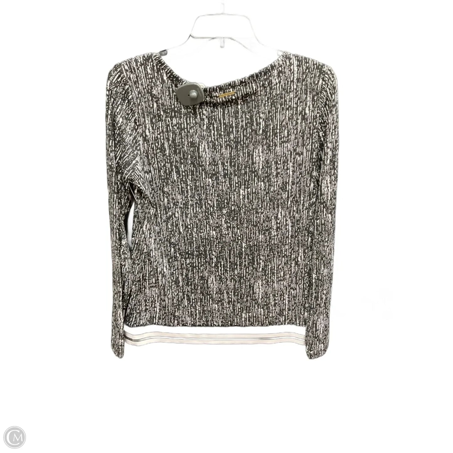 Top Long Sleeve By Michael Kors In Black & White, Size: S