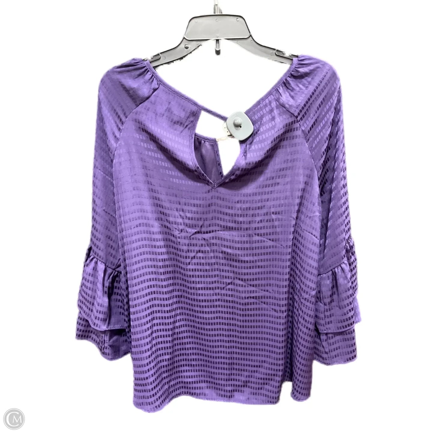 Top Long Sleeve By Clothes Mentor In Purple, Size: Xxl