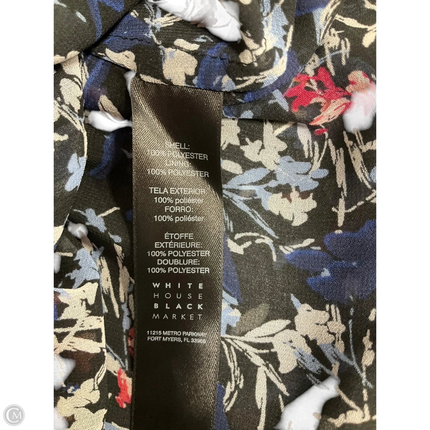 Top Long Sleeve By White House Black Market In Black & Blue, Size: 6