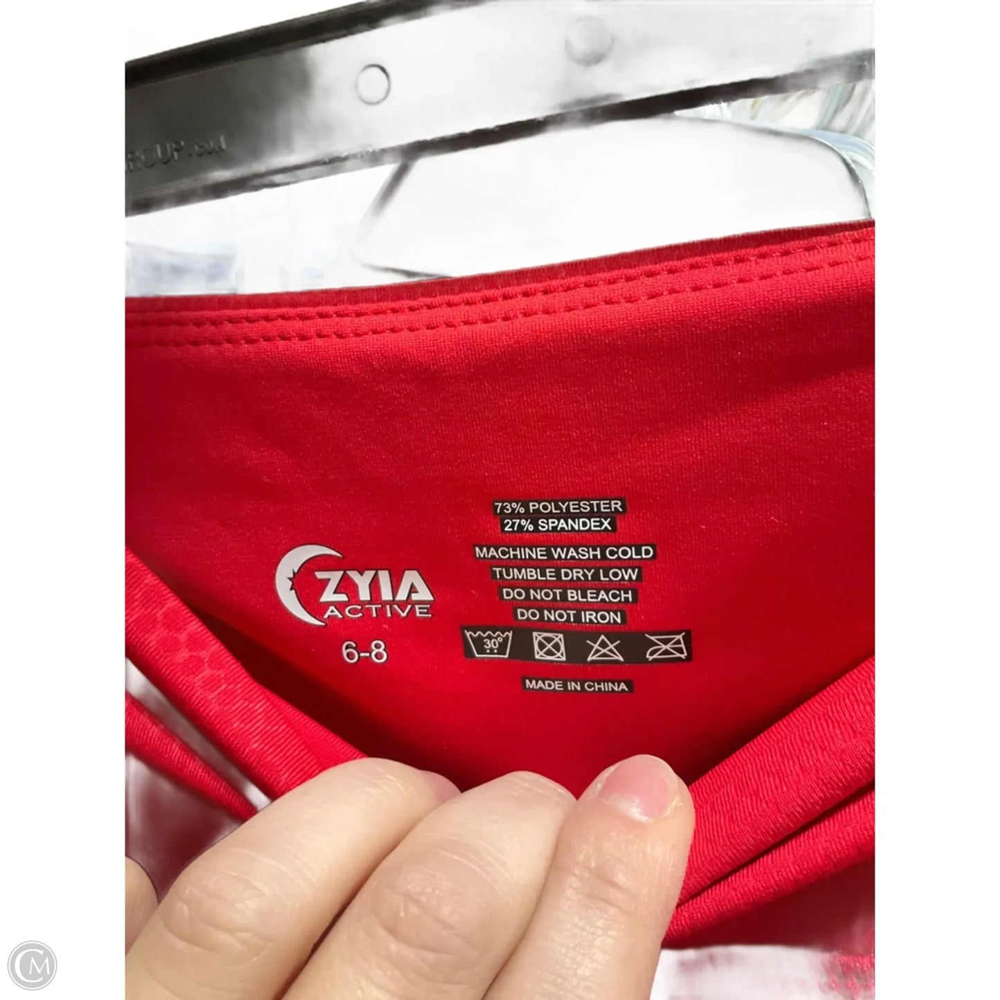 Athletic Leggings By Zyia In Red, Size: M