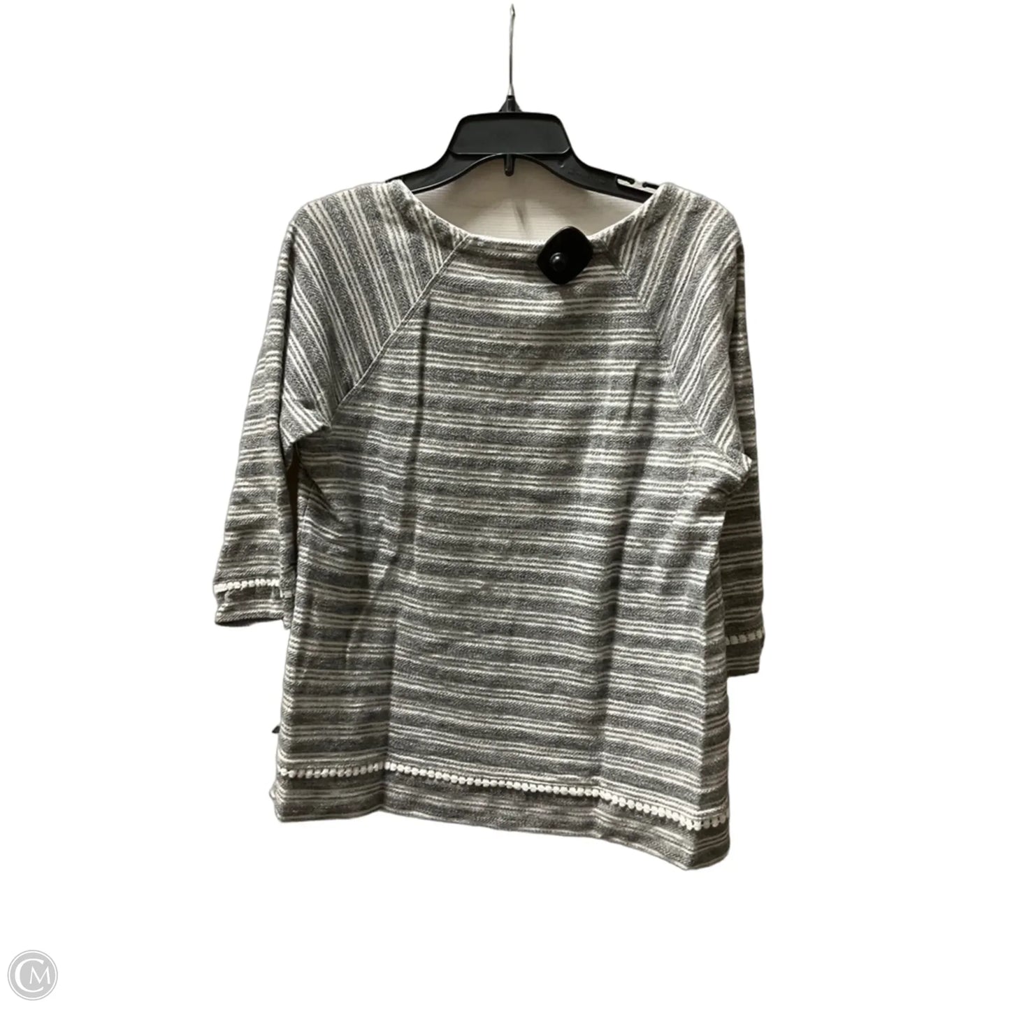 Top 3/4 Sleeve By Talbots In Grey, Size: M