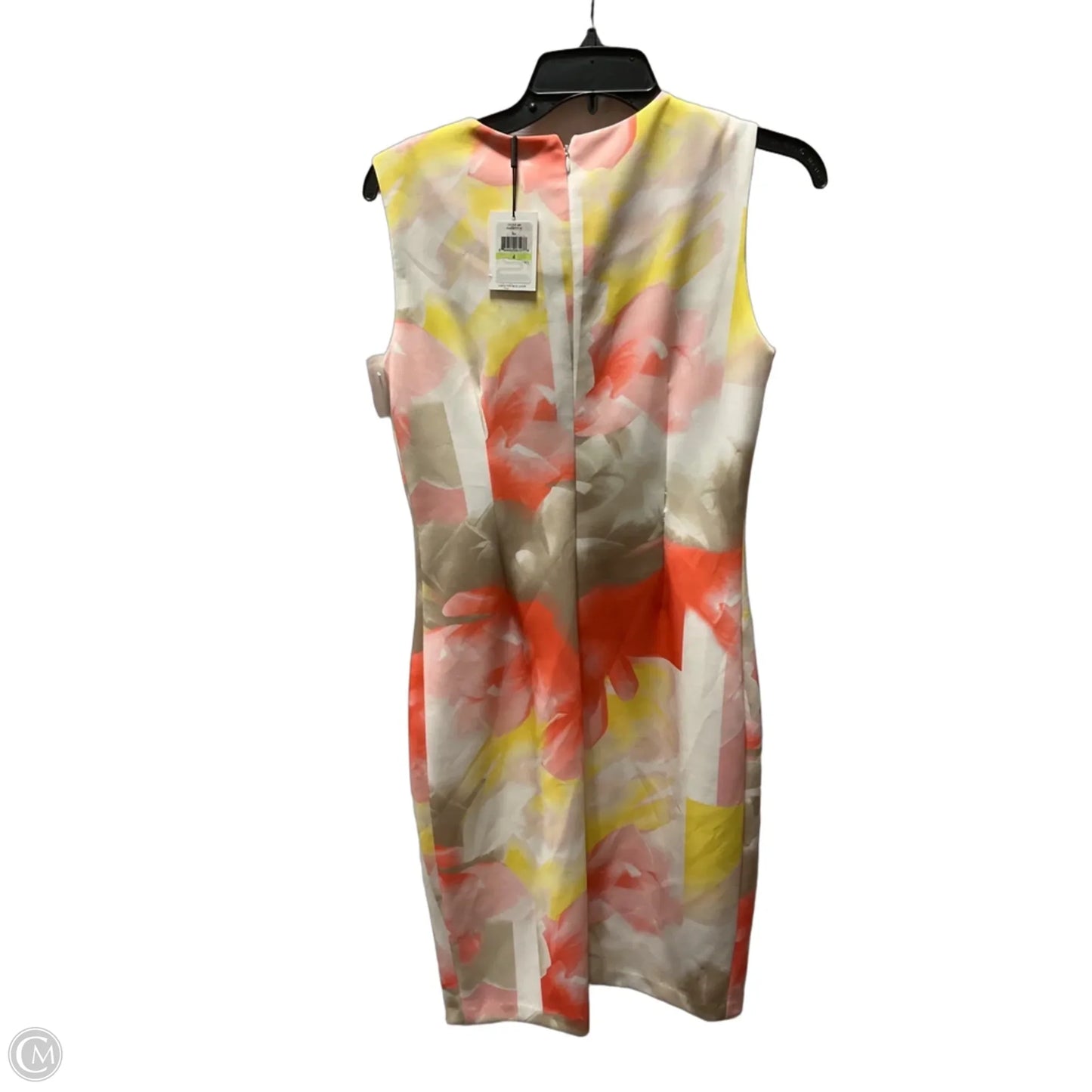Dress Casual Midi By Calvin Klein In Pink, Size: 4