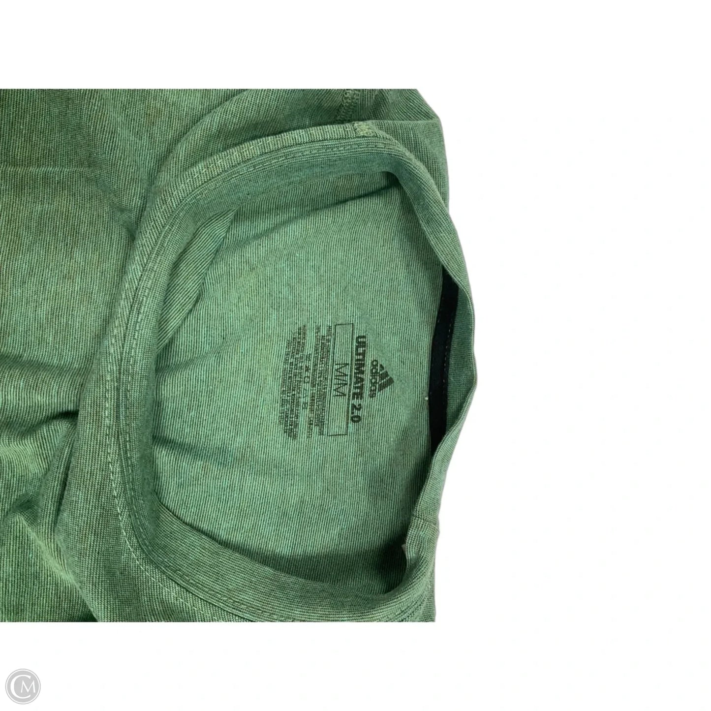 Athletic Top Short Sleeve By Adidas In Green, Size: M