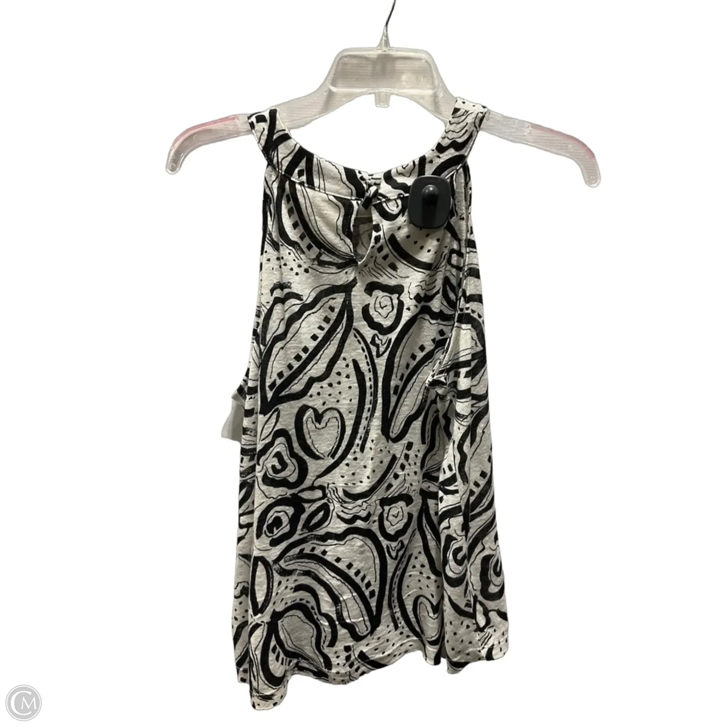 Top Sleeveless By C And C In Black & White, Size: M