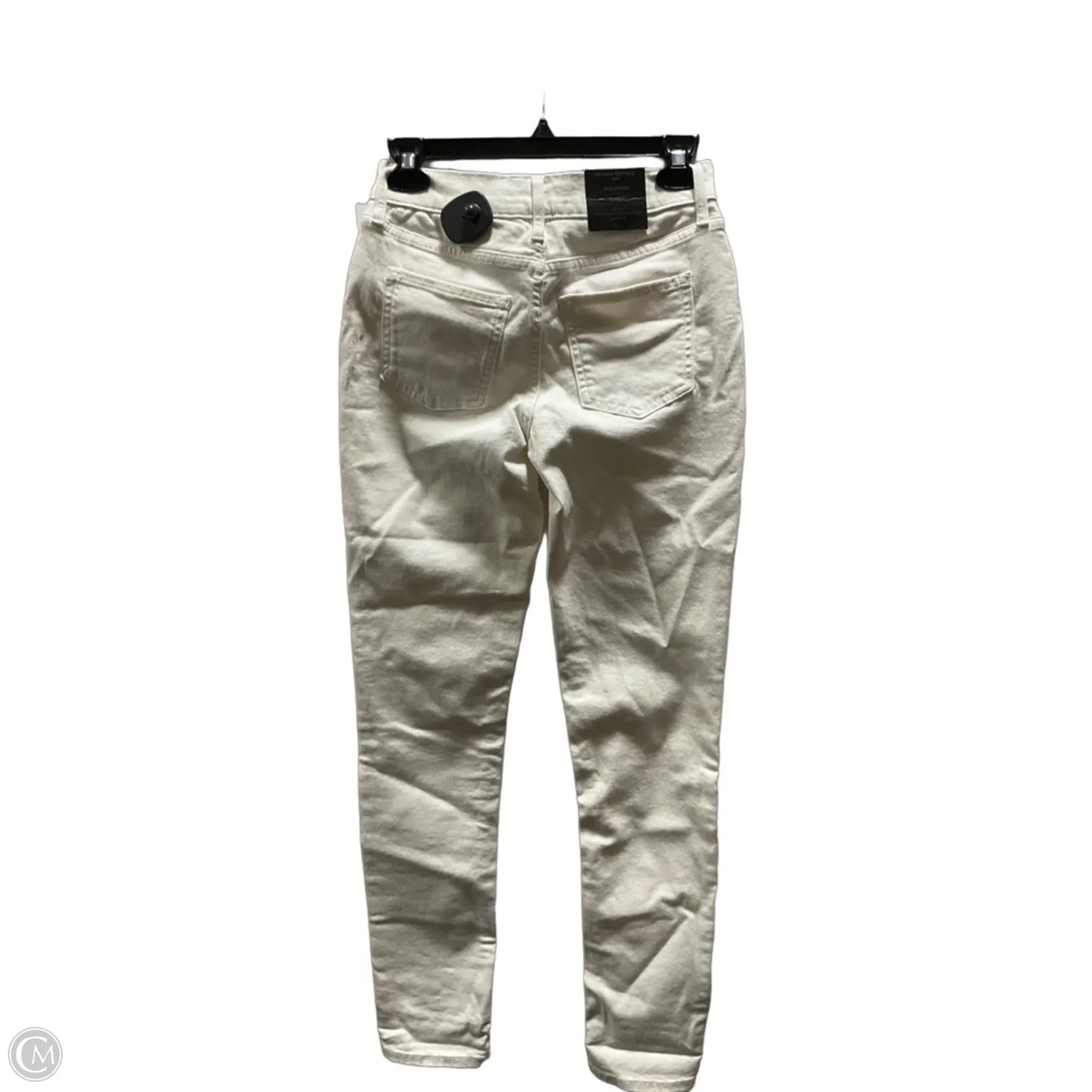 Jeans Skinny By Banana Republic In White Denim, Size: 0
