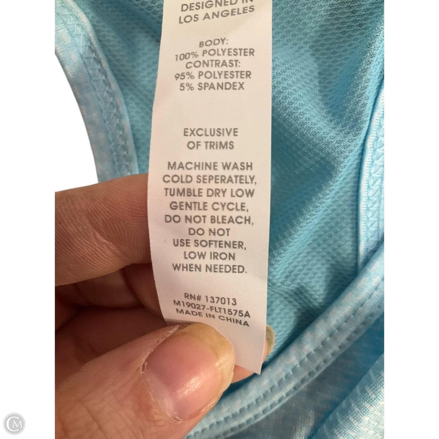 Athletic Tank Top By Bally In Blue, Size: L