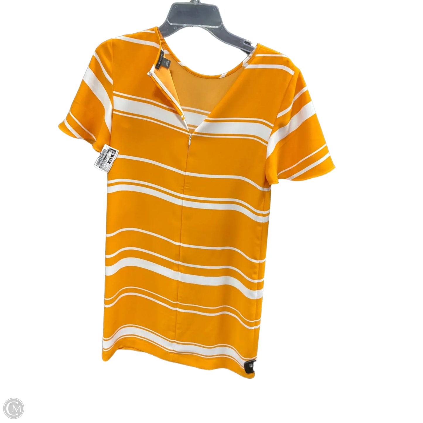 Dress Casual Midi By Ann Taylor In Striped Pattern, Size: 0