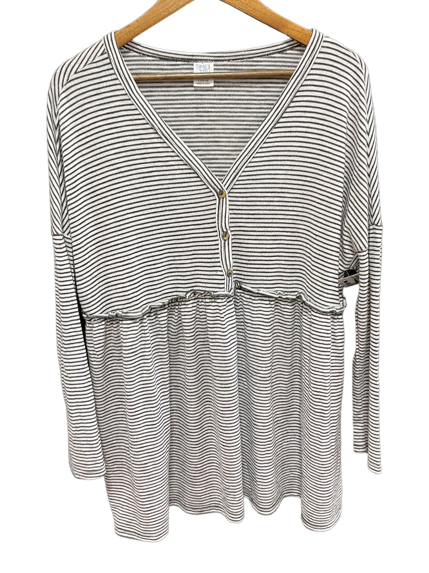 Maternity Top Long Sleeve By Time And Tru Size: L