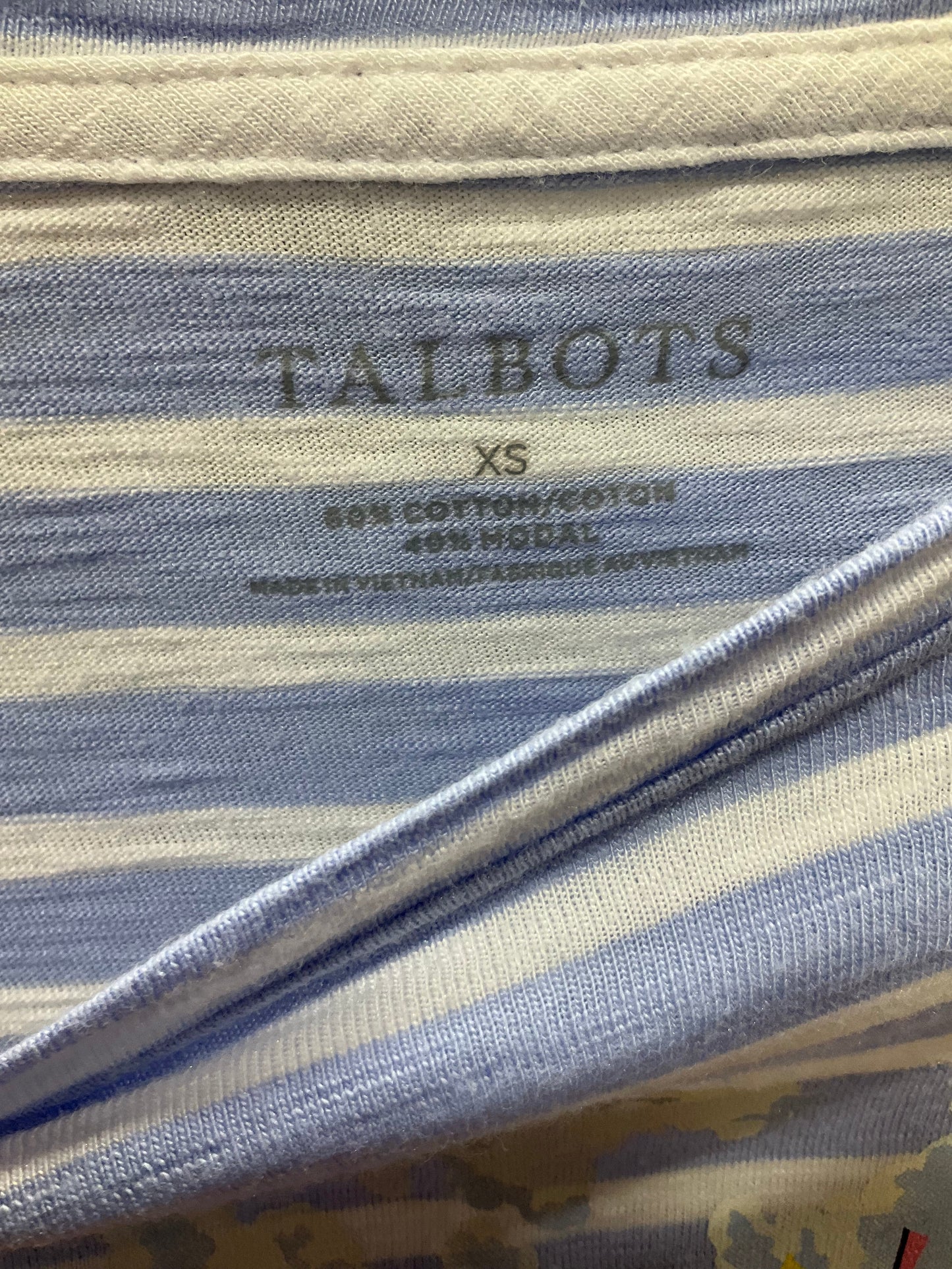 Top Long Sleeve Basic By Talbots In Striped Pattern, Size: Xs