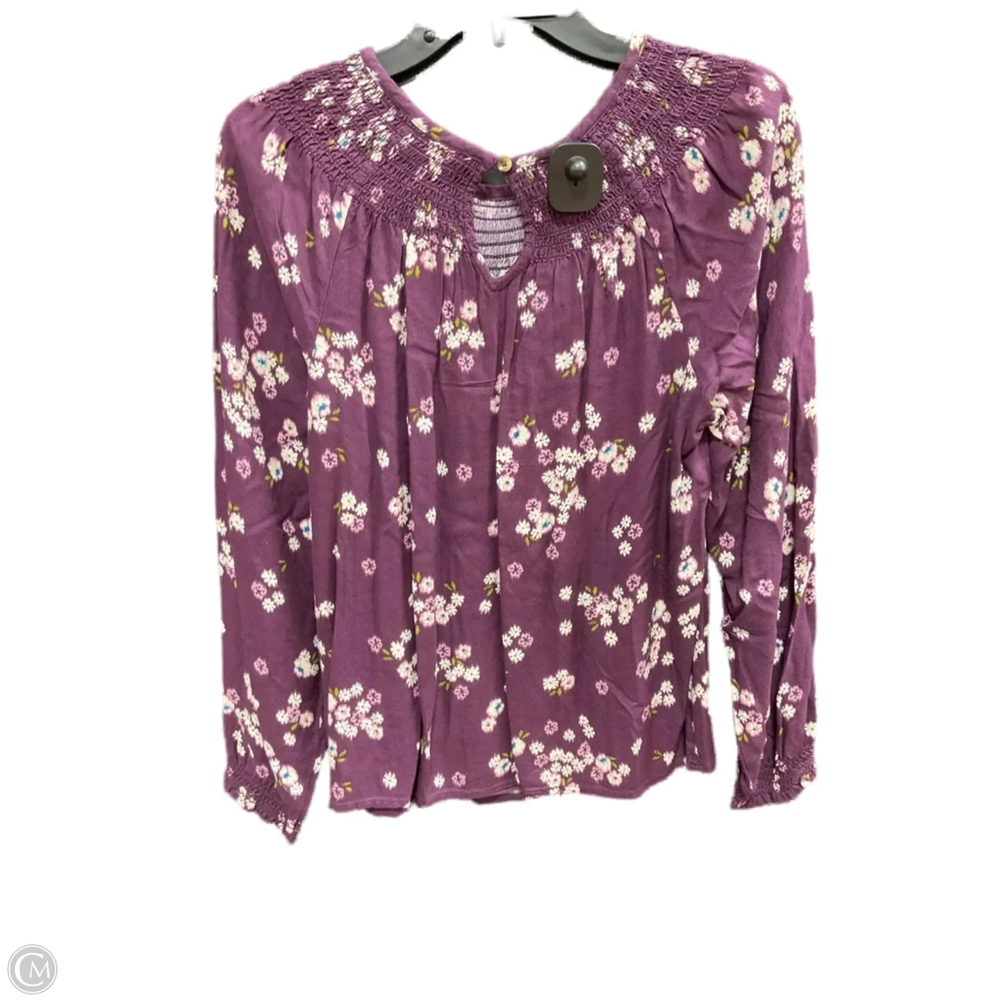 Top Long Sleeve By Sonoma In Floral Print, Size: M