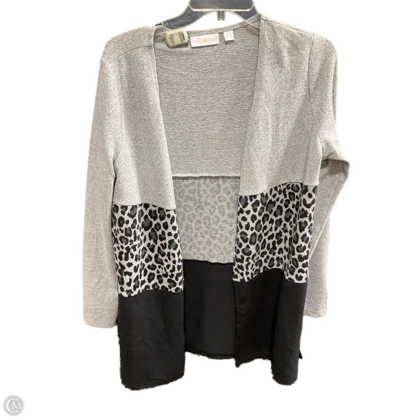 Sweater Cardigan By Belle By Kim Gravel In Animal Print, Size: Xs