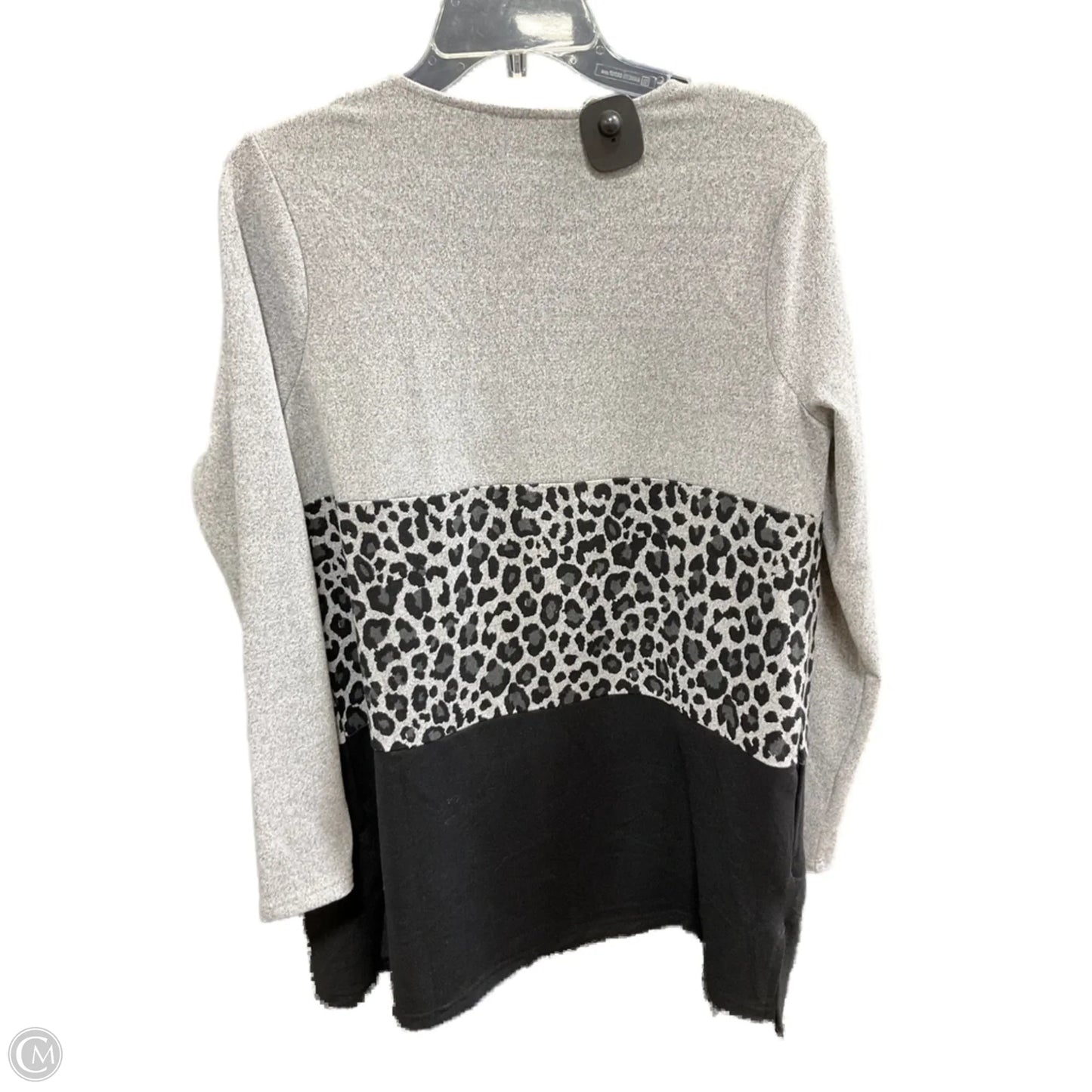 Sweater Cardigan By Belle By Kim Gravel In Animal Print, Size: Xs