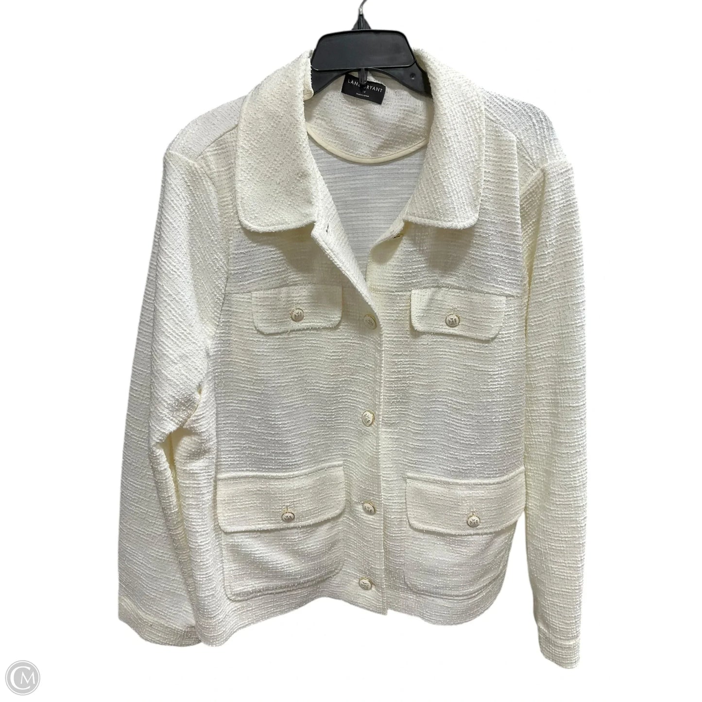 Blazer By Lane Bryant In Cream, Size: 1x