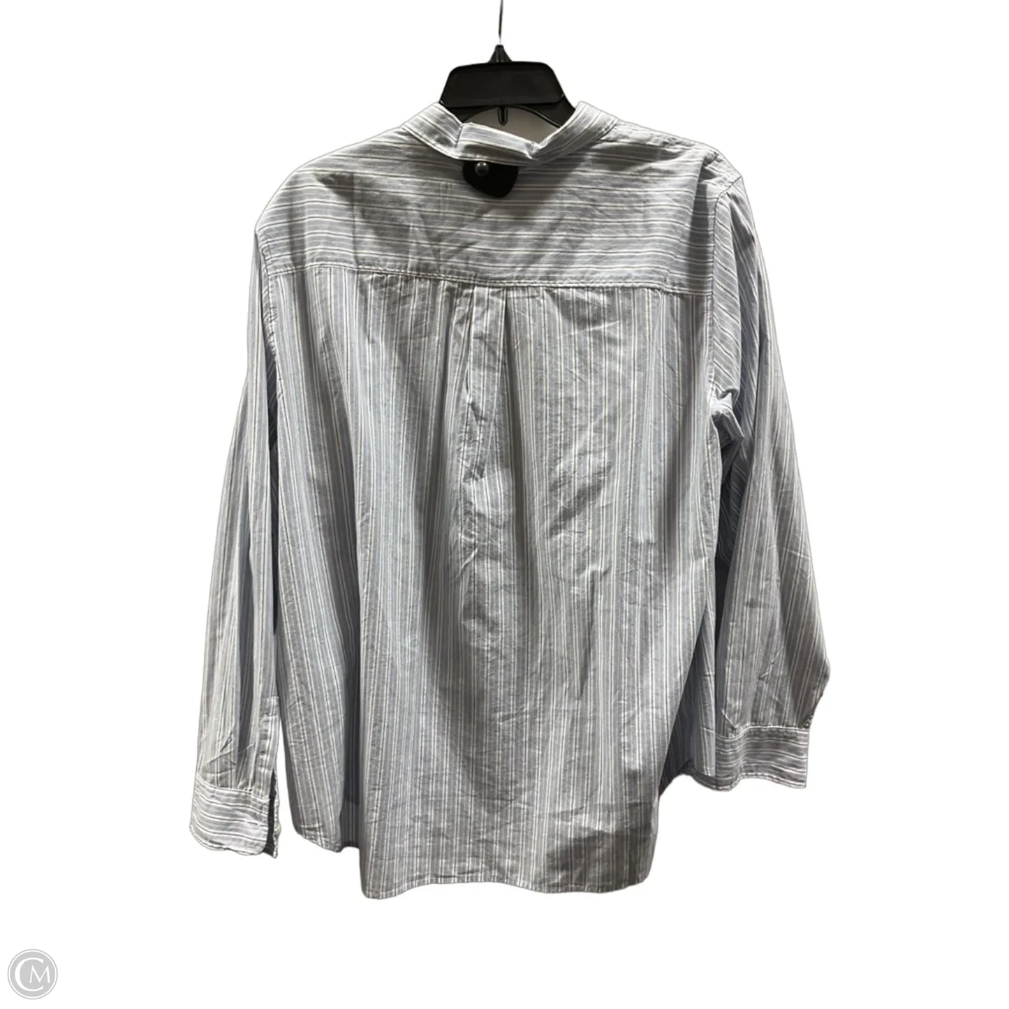 Blouse Long Sleeve By Gap In Striped Pattern, Size: Xxl