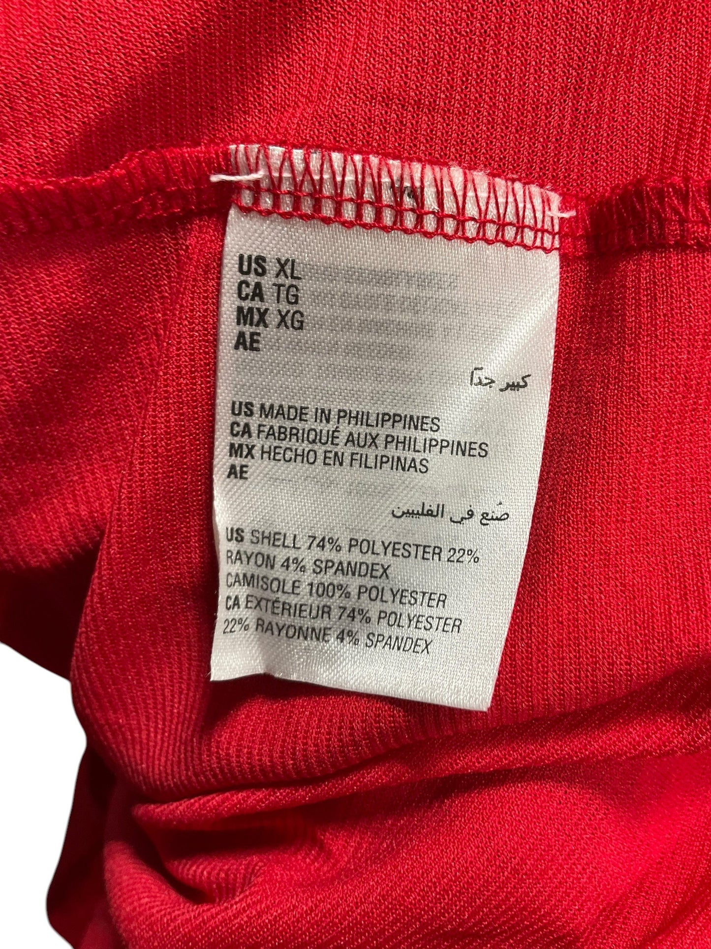 Top Long Sleeve By Inc In Red, Size: Xl