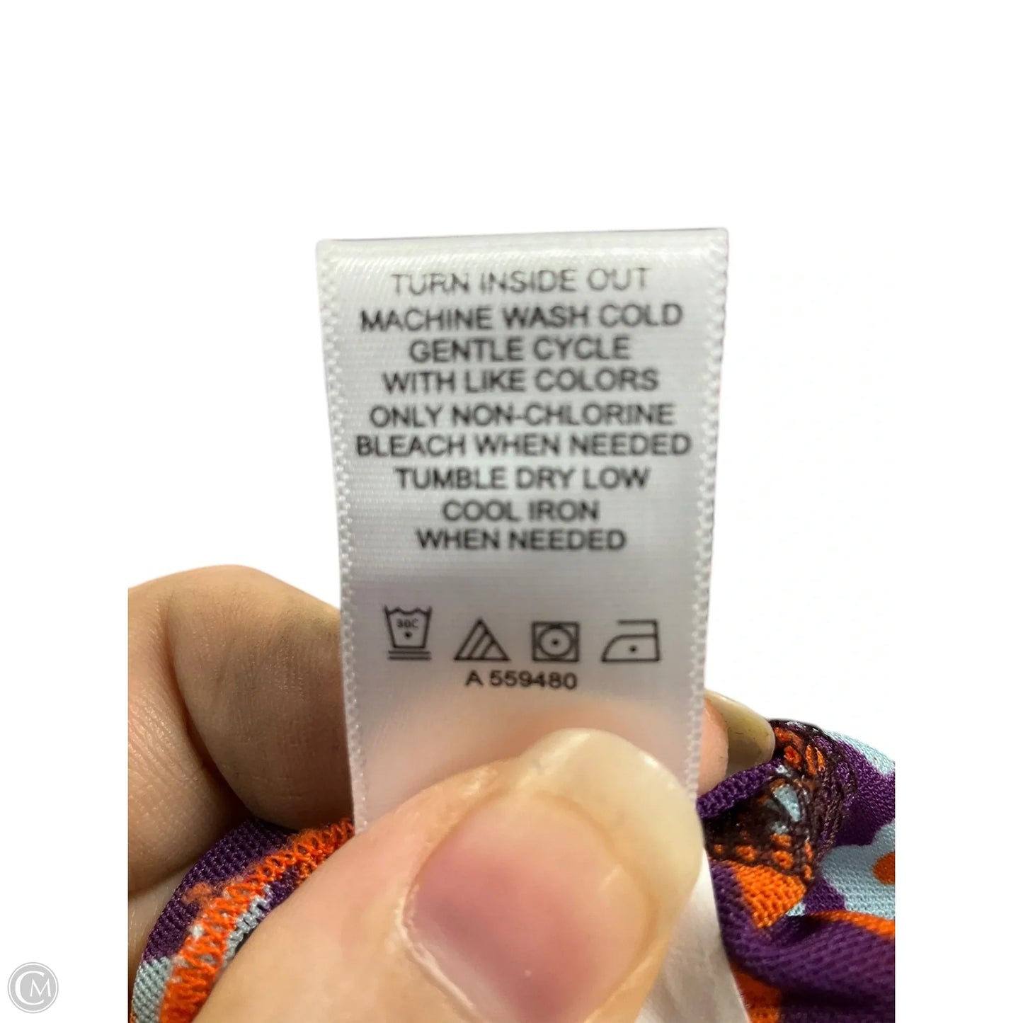 Top Long Sleeve By Logo In Orange & Red, Size: S