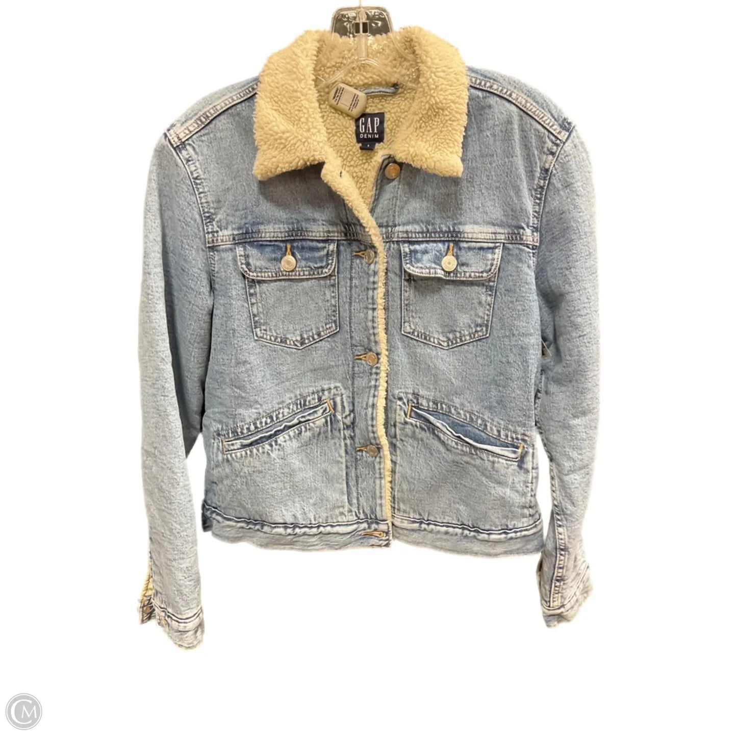 Jacket Denim By Gap In Blue, Size: S