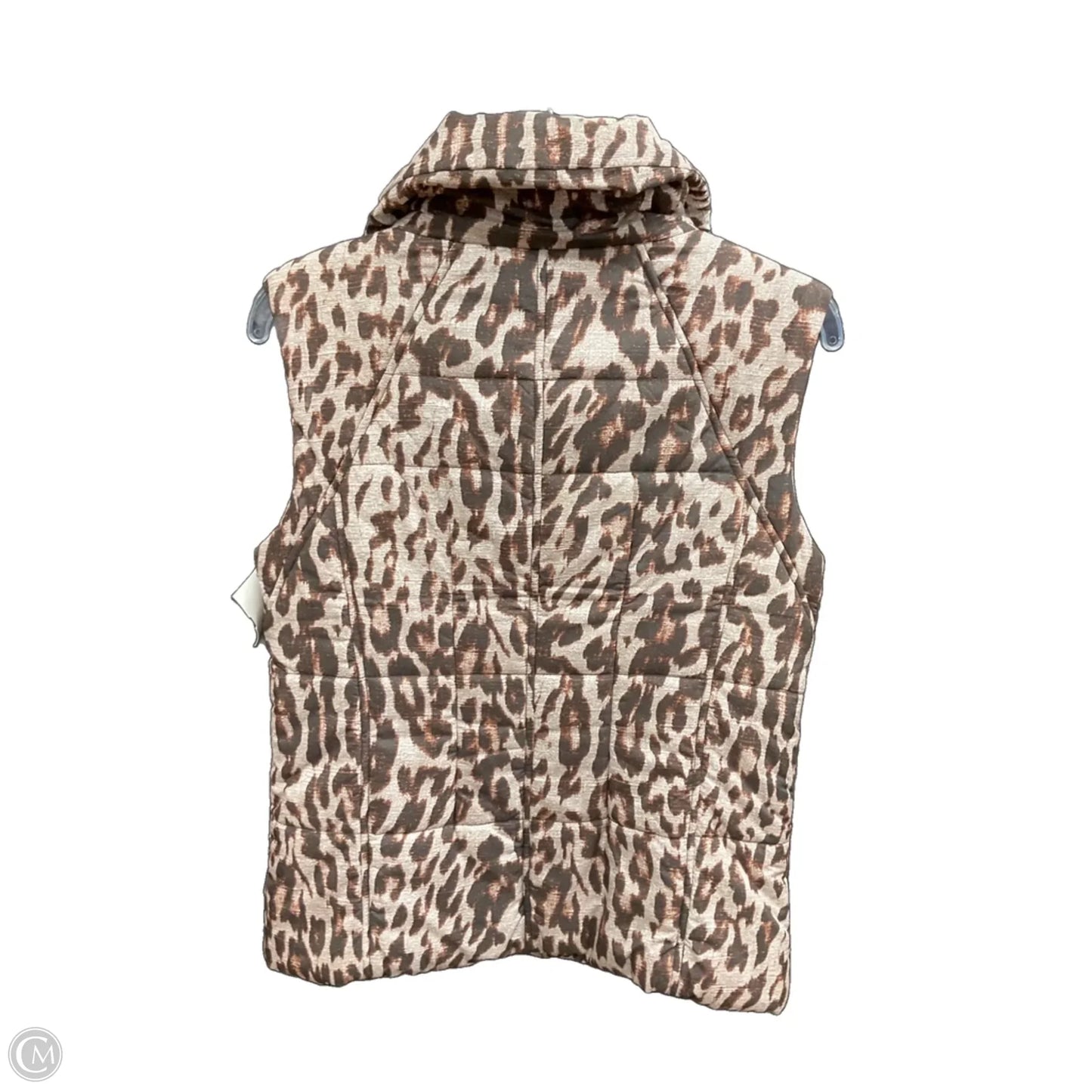 Vest Puffer & Quilted By Cabi In Leopard Print, Size: Xs