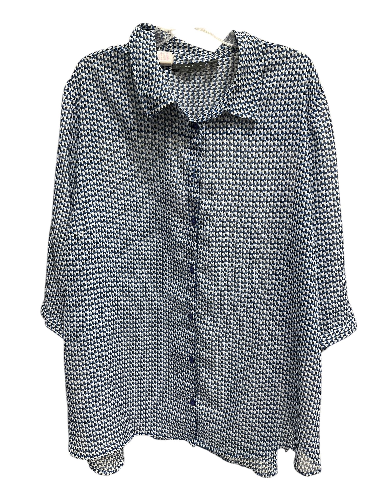 Top Long Sleeve By Attention Size: 4x