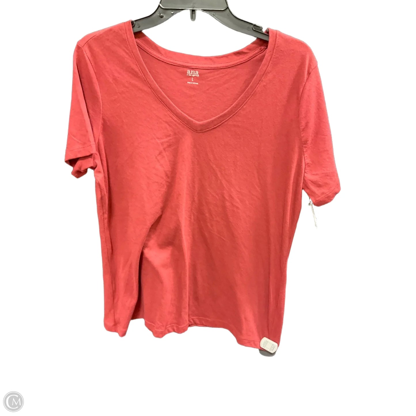 Top Short Sleeve By Ana In Red, Size: L