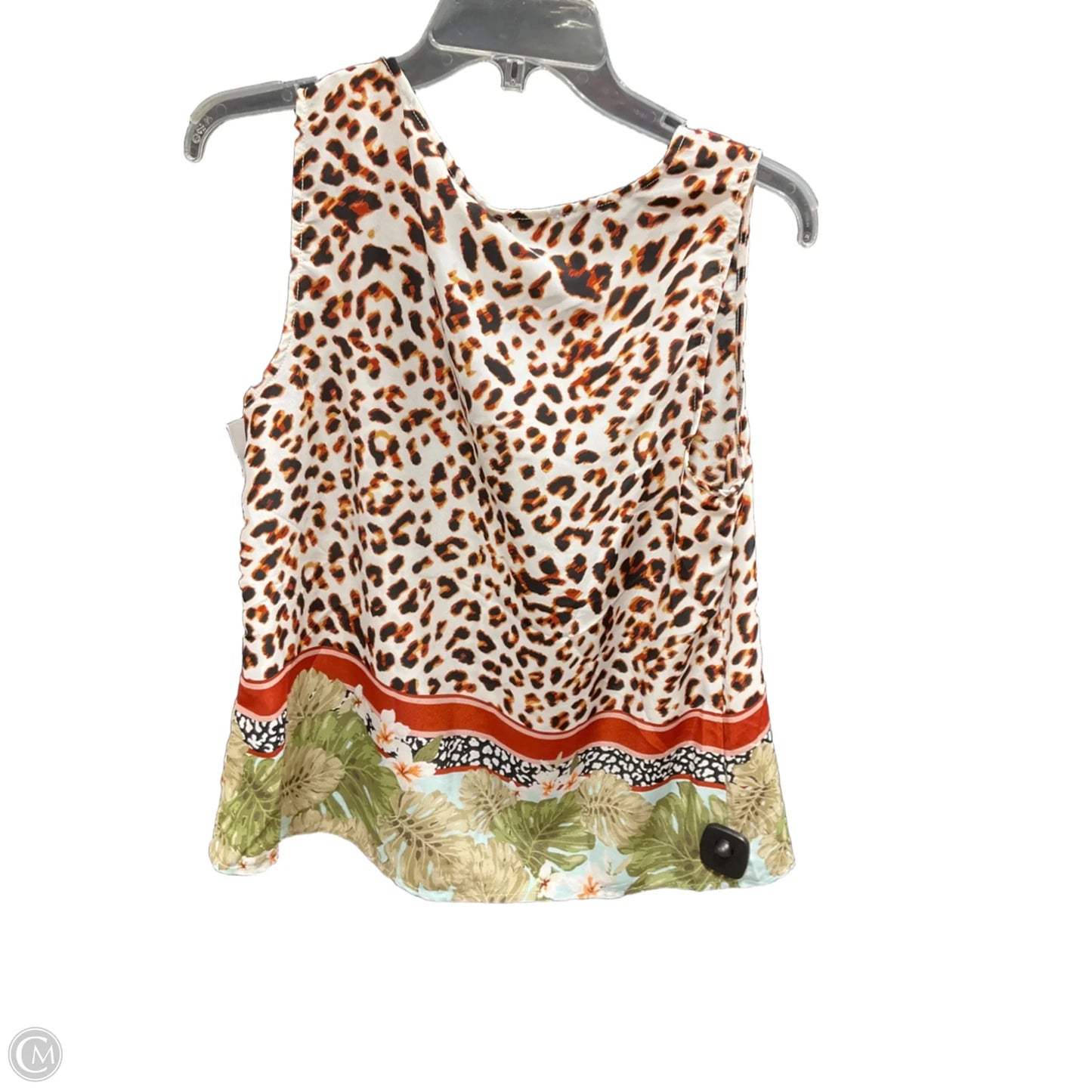 Top Sleeveless By Christopher And Banks In Leopard Print, Size: M