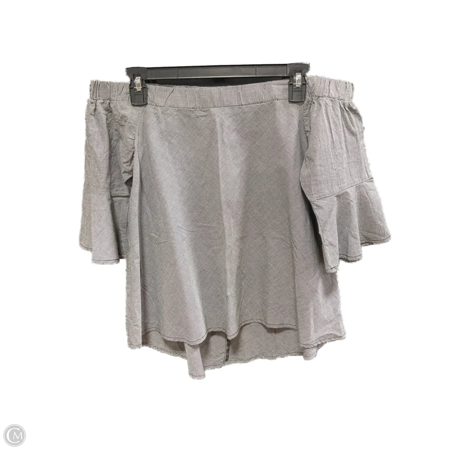 Top 3/4 Sleeve By Clothes Mentor In Checkered Pattern, Size: S