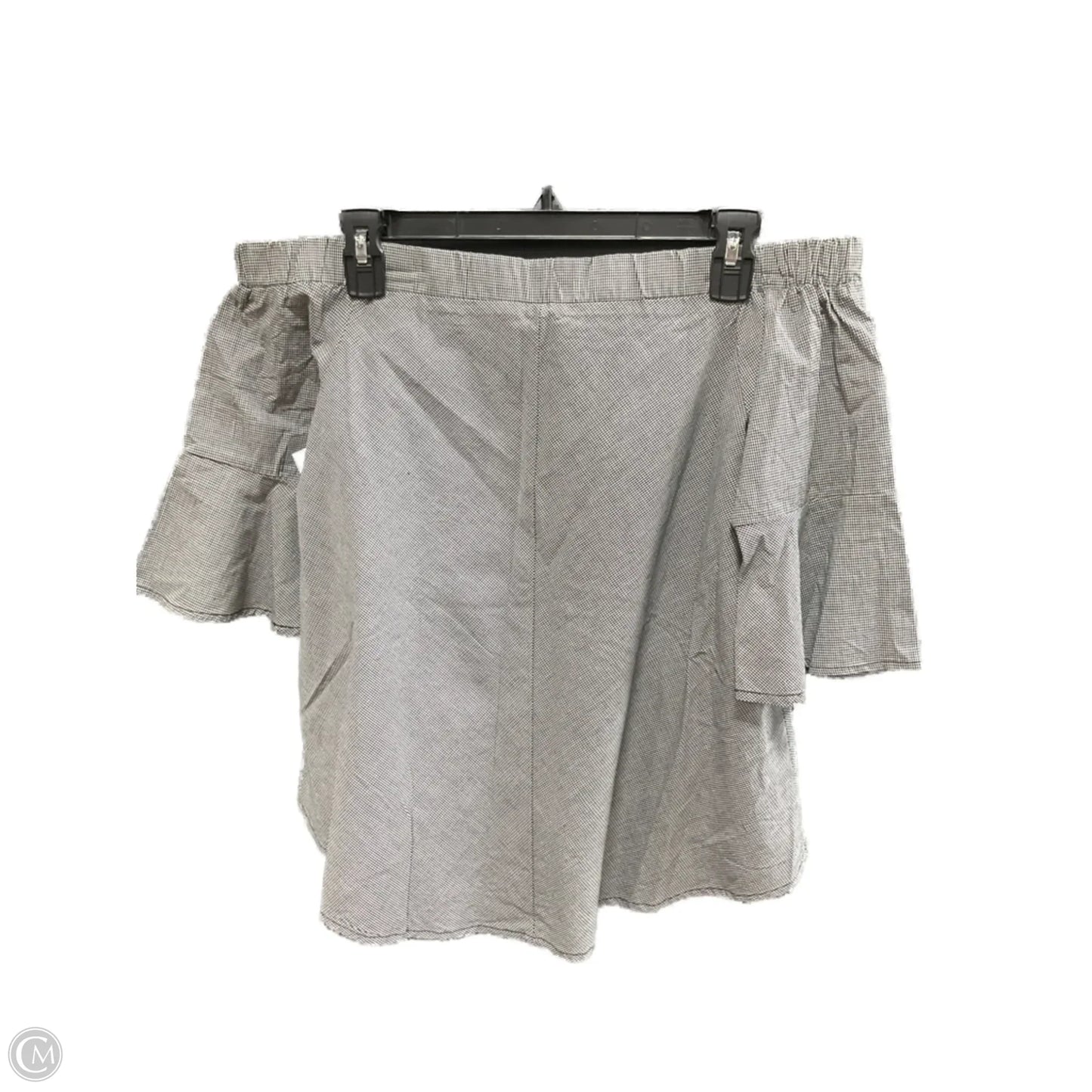 Top 3/4 Sleeve By Clothes Mentor In Checkered Pattern, Size: S