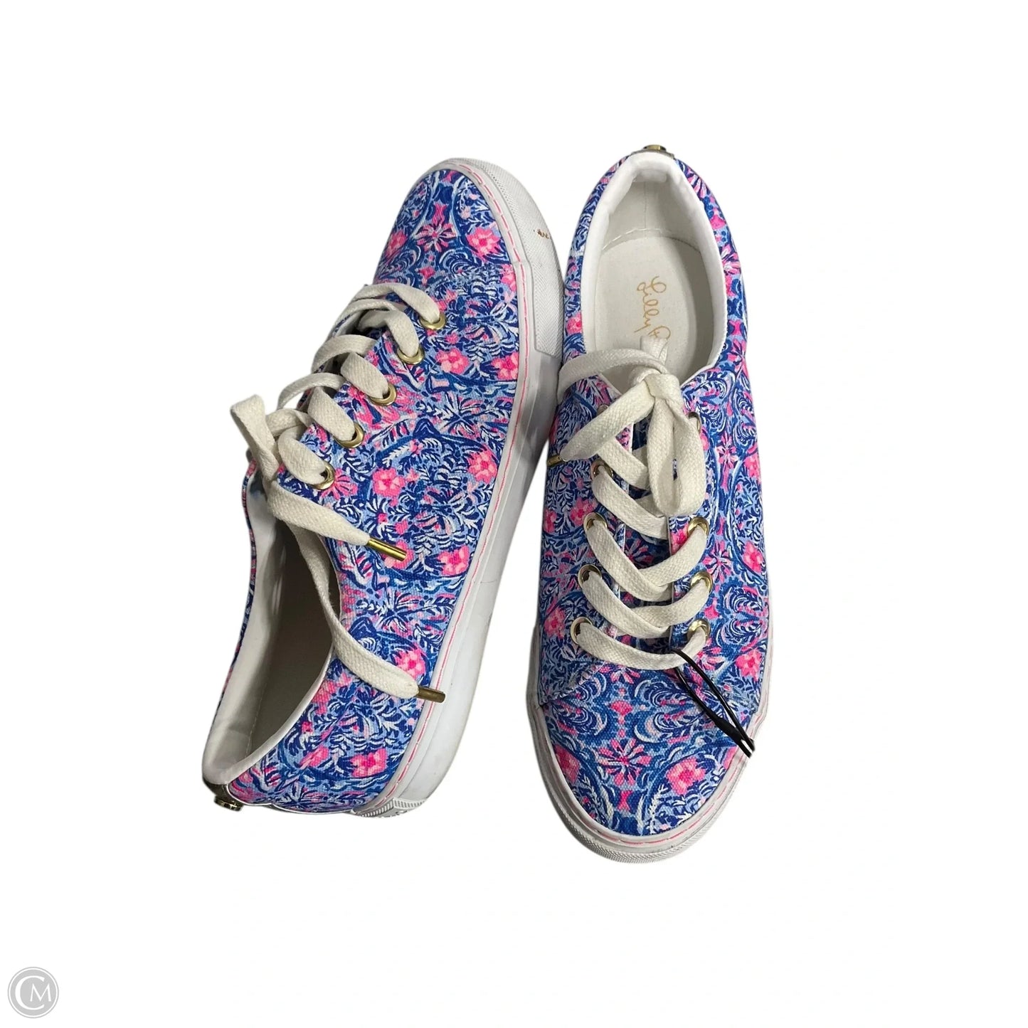 Shoes Designer By Lilly Pulitzer In Blue & Pink, Size: 9