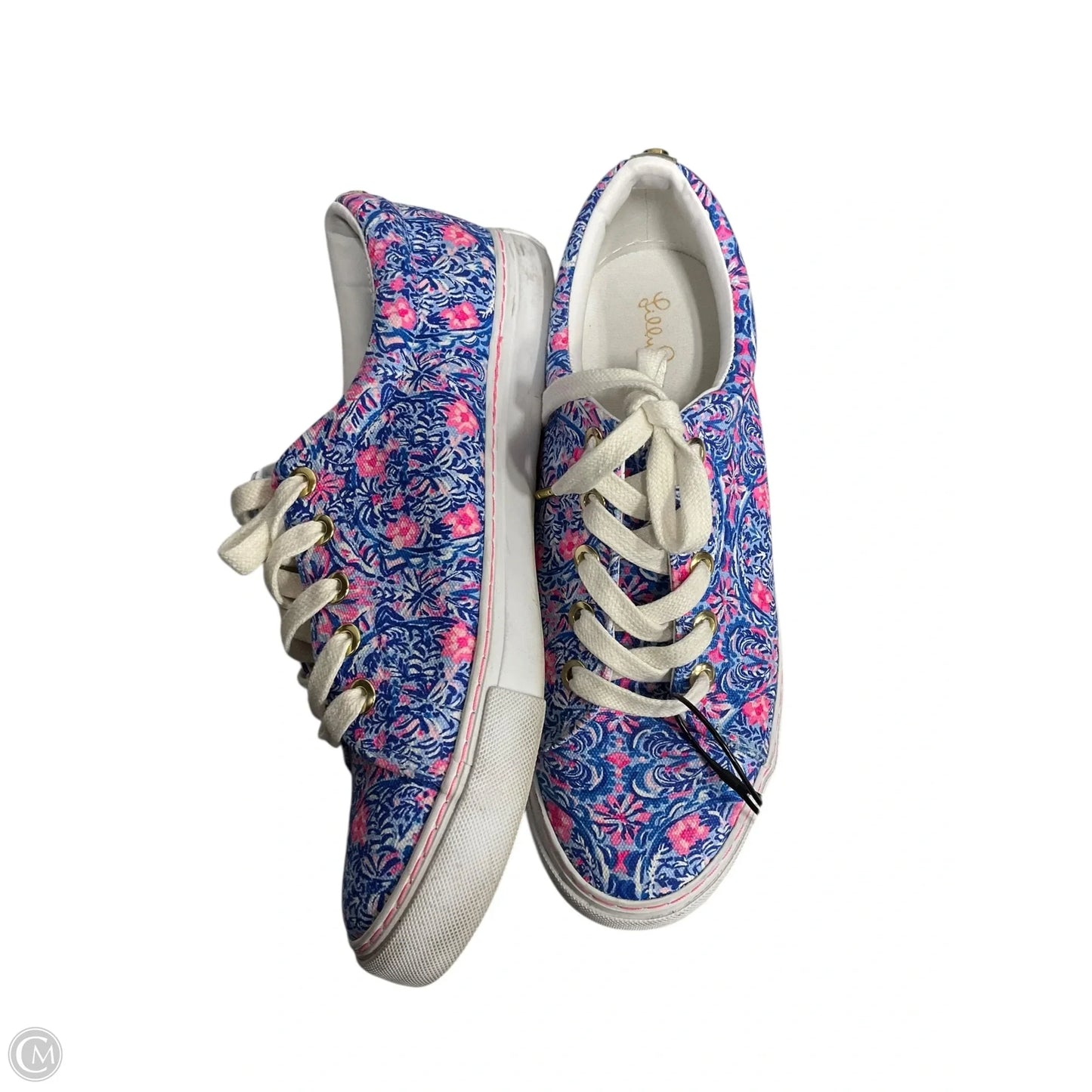 Shoes Designer By Lilly Pulitzer In Blue & Pink, Size: 9