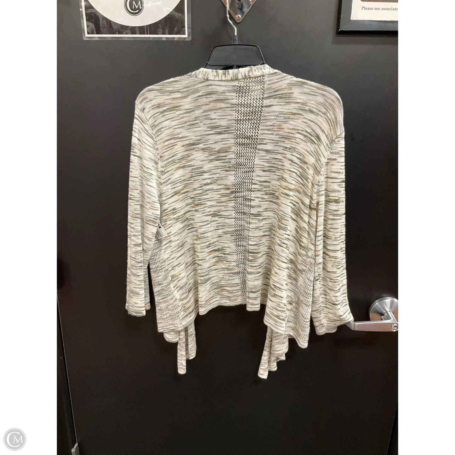 Cardigan By Christopher And Banks In Green & White, Size: L