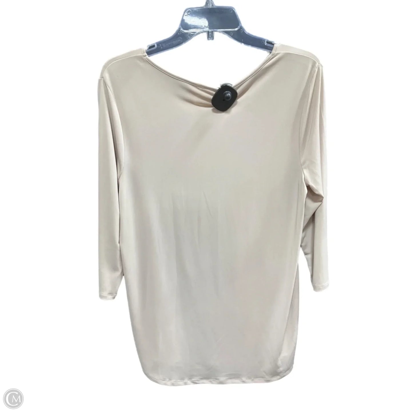 Top 3/4 Sleeve By Chicos In Beige, Size: M